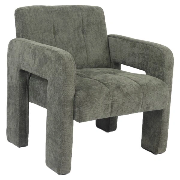 Πολυθρόνα ArteLibre VELORA Πράσινο Ύφασμα/Ξύλο 75x68x69cm