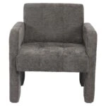 Πολυθρόνα ArteLibre VELORA Γκρι Ανοιχτό Ύφασμα/Ξύλο 75x68x69cm