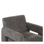 Πολυθρόνα ArteLibre VELORA Γκρι Ανοιχτό Ύφασμα/Ξύλο 75x68x69cm