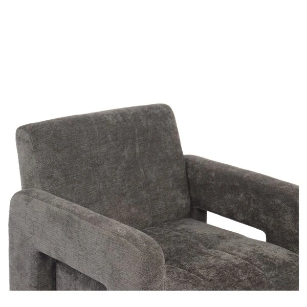 Πολυθρόνα ArteLibre VELORA Γκρι Ανοιχτό Ύφασμα/Ξύλο 75x68x69cm