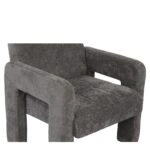 Πολυθρόνα ArteLibre VELORA Γκρι Ανοιχτό Ύφασμα/Ξύλο 75x68x69cm