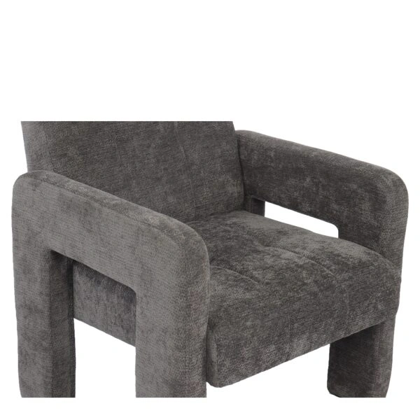 Πολυθρόνα ArteLibre VELORA Γκρι Ανοιχτό Ύφασμα/Ξύλο 75x68x69cm