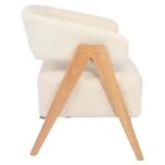 Πολυθρόνα ArteLibre BARTON Μπεζ Ύφασμα/Ξύλο 74x67x66cm