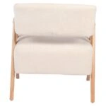 Πολυθρόνα ArteLibre BARTON Μπεζ Ύφασμα/Ξύλο 74x67x66cm