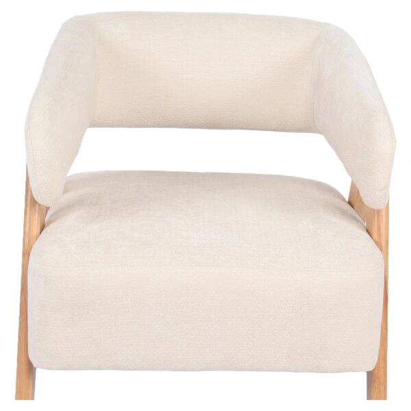 Πολυθρόνα ArteLibre BARTON Μπεζ Ύφασμα/Ξύλο 74x67x66cm