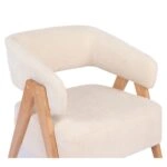 Πολυθρόνα ArteLibre BARTON Μπεζ Ύφασμα/Ξύλο 74x67x66cm