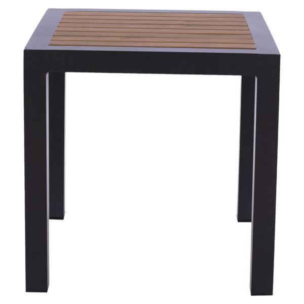 Τραπέζι Κήπου ArteLibre LOMBOK Ανθρακί/Καρυδί Αλουμίνιο/Polywood 45x45x45.5cm
