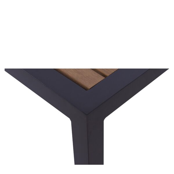 Τραπέζι Κήπου ArteLibre LOMBOK Ανθρακί/Καρυδί Αλουμίνιο/Polywood 45x45x45.5cm