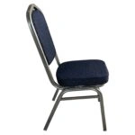 Καρέκλα Catering ArteLibre AUREVIA Μπλε/Ασημί Ύφασμα/Μέταλλο 57x40x93cm