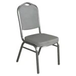 Καρέκλα Catering ArteLibre AUREVIA Γκρι/Ασημί Ύφασμα/Μέταλλο 57x40x93cm