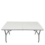 Τραπέζι Catering ArteLibre MOBILIS Πτυσσόμενο Λευκό/Γκρι Πλαστικό/Μέταλλο 150x75x74cm