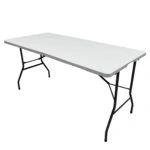 Τραπέζι Catering ArteLibre MOBILIS Πτυσσόμενο Λευκό/Γκρι Πλαστικό/Μέταλλο 150x75x74cm