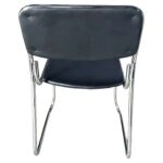 Καρέκλα Επισκέπτη ArteLibre LUCENTRA Μαύρο/Ασημί PU/Μέταλλο 51x49x79cm