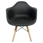 Καρέκλα ArteLibre ECLORA Μαύρο/Φυσικό PP/Ξύλο/Μέταλλο 63x58x78cm