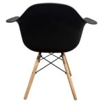 Καρέκλα ArteLibre ECLORA Μαύρο/Φυσικό PP/Ξύλο/Μέταλλο 63x58x78cm