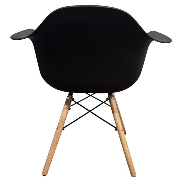 Καρέκλα ArteLibre ECLORA Μαύρο/Φυσικό PP/Ξύλο/Μέταλλο 63x58x78cm