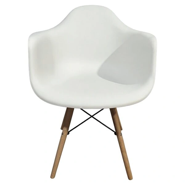 Καρέκλα ArteLibre ECLORA Λευκό/Φυσικό PP/Ξύλο/Μέταλλο 63x58x78cm