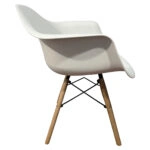 Καρέκλα ArteLibre ECLORA Λευκό/Φυσικό PP/Ξύλο/Μέταλλο 63x58x78cm