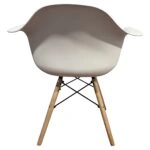 Καρέκλα ArteLibre ECLORA Λευκό/Φυσικό PP/Ξύλο/Μέταλλο 63x58x78cm