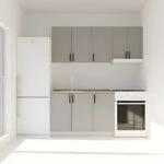 Κουζίνα Modest Σετ 5 Κουτιών Γκρι Άνω Κουτιά 170cm Κάτω 110cm