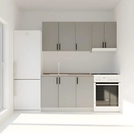 Κουζίνα Modest Σετ 5 Κουτιών Γκρι Άνω Κουτιά 170cm Κάτω 110cm