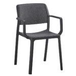 Πολυθρόνα Κήπου ArteLibre CALORA Μαύρο PP 55x54.5x83cm