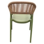 Πολυθρόνα Κήπου ArteLibre SERAYA Πράσινο/Φυσικό PP/Σχοινί 54x56.5x81cm