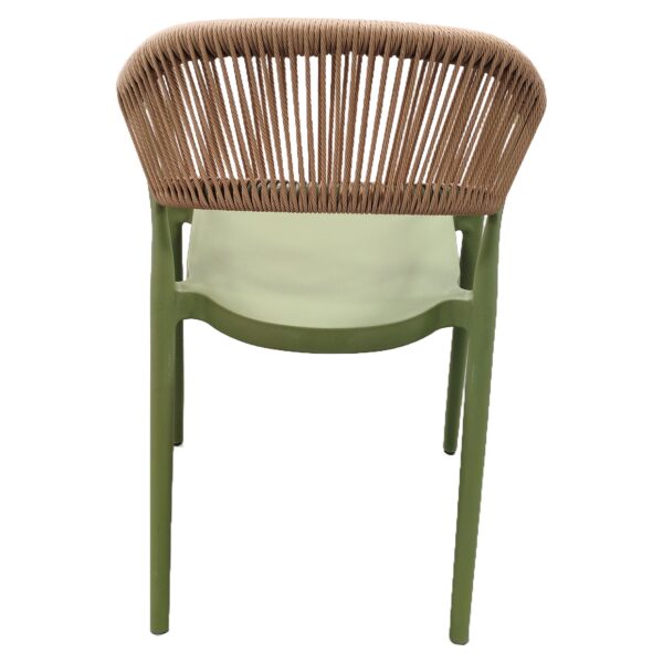 Πολυθρόνα Κήπου ArteLibre SERAYA Πράσινο/Φυσικό PP/Σχοινί 54x56.5x81cm