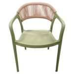 Πολυθρόνα Κήπου ArteLibre SERAYA Πράσινο/Φυσικό PP/Σχοινί 54x56.5x81cm