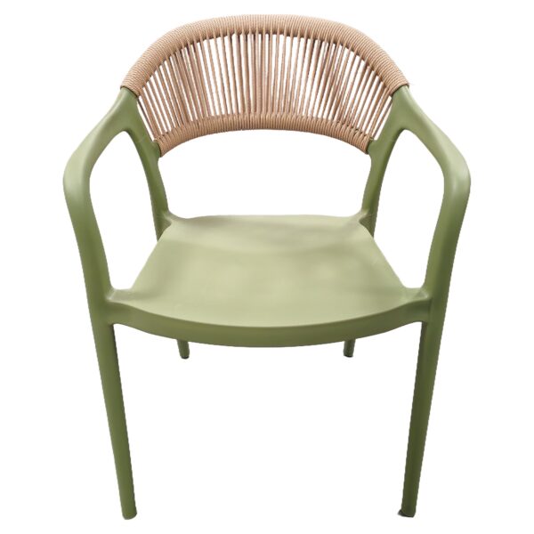 Πολυθρόνα Κήπου ArteLibre SERAYA Πράσινο/Φυσικό PP/Σχοινί 54x56.5x81cm