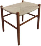 Σκαμπό Επαγγελματικό ArteLibre LENIS Καρυδί/Φυσικό Ξύλο/Σχοινί 46x50x82cm