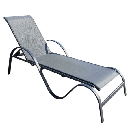 Ξαπλώστρα Παραλίας ArteLibre ORVENA Γκρι Αλουμίνιο/Textilene 205x65x52cm