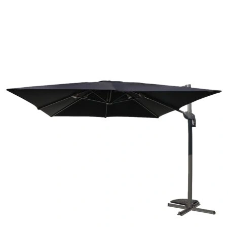 Ομπρέλα Κήπου ArteLibre VALENA Μαύρο/Γκρι Αλουμίνιο/Polyester Φ3x3m