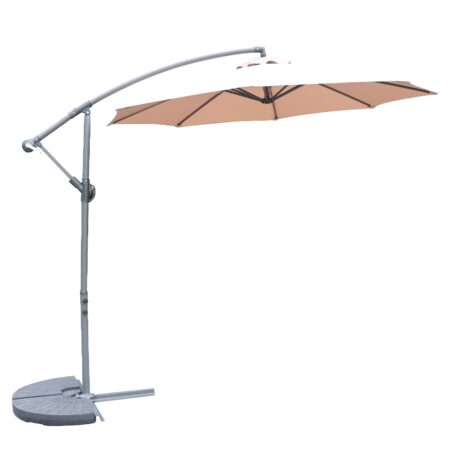 Ομπρέλα Κήπου ArteLibre NORVIALE Μόκα/Ανθρακί Αλουμίνιο/Polyester Φ2.65m