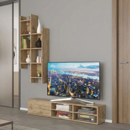 Σύνθετο σαλονιού Sarona  oak 150x35x160εκ