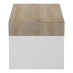 Τραπέζι σαλονιού Consa  sonoma - λευκό 120x60x52.8εκ