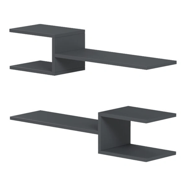 Ραφιέρα τοίχου Galler  ανθρακί 79x19.5x18εκ