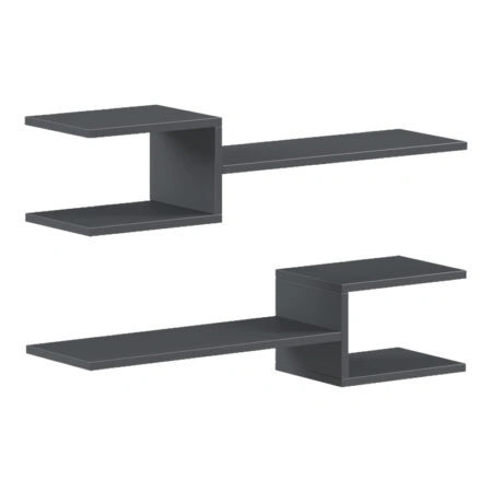 Ραφιέρα τοίχου Galler  ανθρακί 79x19.5x18εκ