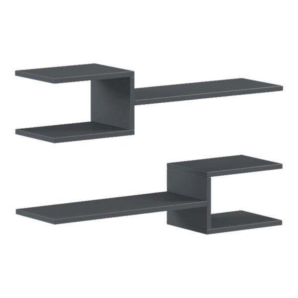 Ραφιέρα τοίχου Galler  ανθρακί 79x19.5x18εκ