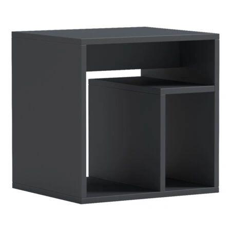Βοηθητικό τραπέζι Doublo pakoworld ανθρακί 40x35x40εκ