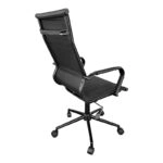 Καρέκλα γραφείου διευθυντή Valter  pu μαύρο 55.5x58x108εκ