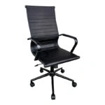 Καρέκλα γραφείου διευθυντή Valter  pu μαύρο 55.5x58x108εκ