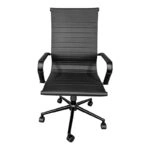 Καρέκλα γραφείου διευθυντή Valter  pu μαύρο 55.5x58x108εκ
