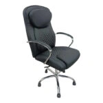 Καρέκλα γραφείου διευθυντή Quilted  pu μαύρο 62x70x116εκ