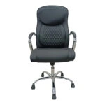 Καρέκλα γραφείου διευθυντή Quilted  pu μαύρο 62x70x116εκ