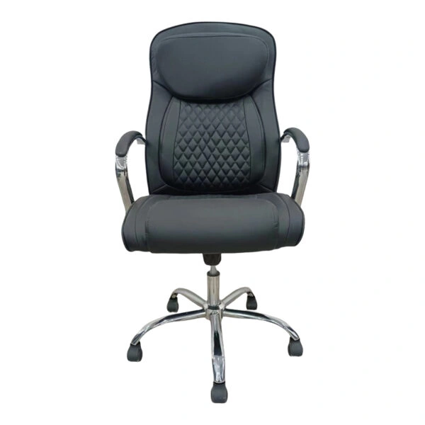 Καρέκλα γραφείου διευθυντή Quilted  pu μαύρο 62x70x116εκ