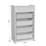 Συρταριέρα με καλάθια Toyli  πολύχρωμο 45x30x78εκ