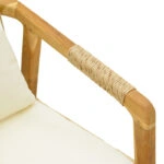 Πολυθρόνα Cuerda  σκελετός teak ξύλο με pe σχοινί σε φυσική απόχρωση 55x60x80εκ