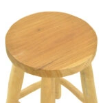 Σκαμπό Sega teak ξύλο σε φυσική απόχρωση Φ30x45εκ