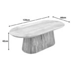 Τραπέζι σαλονιού Aithra  μασίφ ξύλο μάνγκο σε φυσική απόχρωση 120x60x42εκ